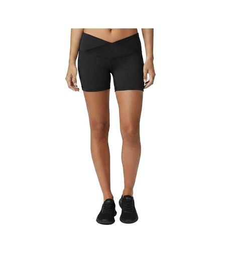 Womens/ladies Wrap Front High Waist Cycling Shorts Black USA Pro