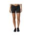 Womens/ladies Wrap Front High Waist Cycling Shorts Black USA Pro-4