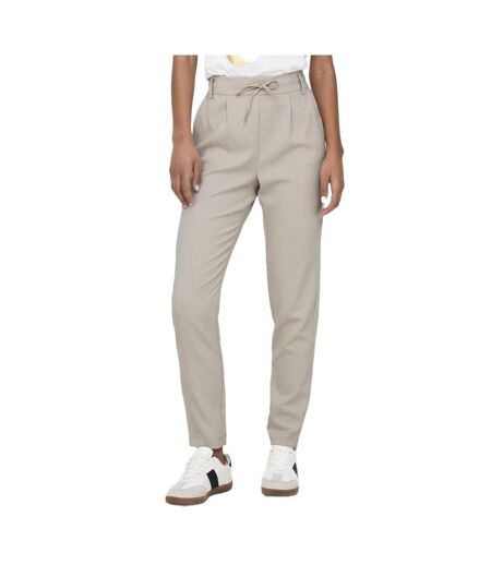 Pantalon fluide beige femme only poptrash