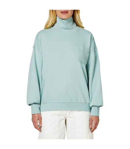 Mens Turtle Neck Relaxed Fit Long-sleeved Sweatshirt Sea Green Reebok