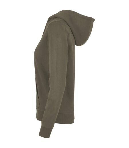 Sweat À Capuche Basic Femme Olive Build Your Brand