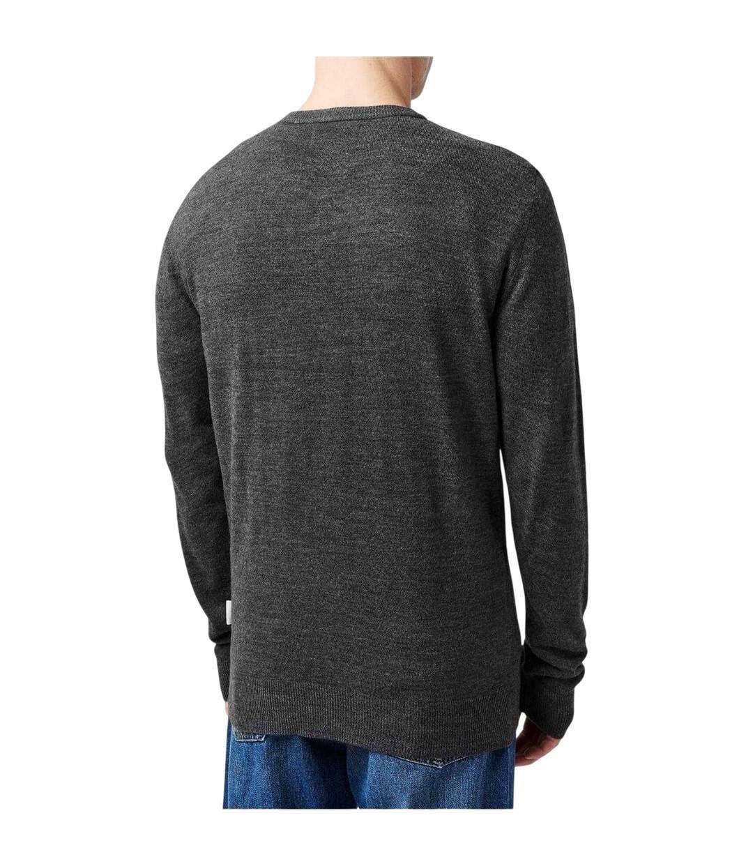 Pull Manches Longues Motif/style Logo Brodé Homme Anthracite Lee Cooper-2