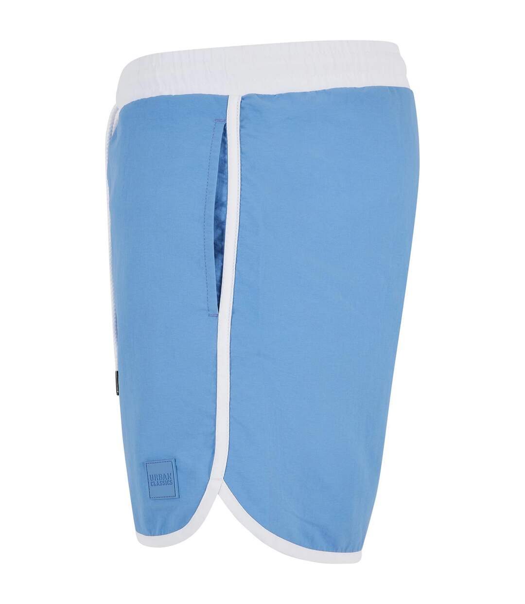 Short De Bain Motif/style Rétro Homme Blanc Bleu Ciel Urban Classics-3