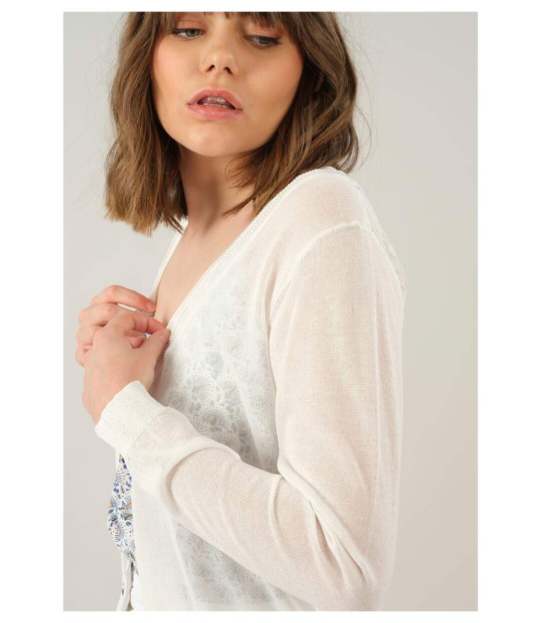 Cardigan détail dentelle MILSA