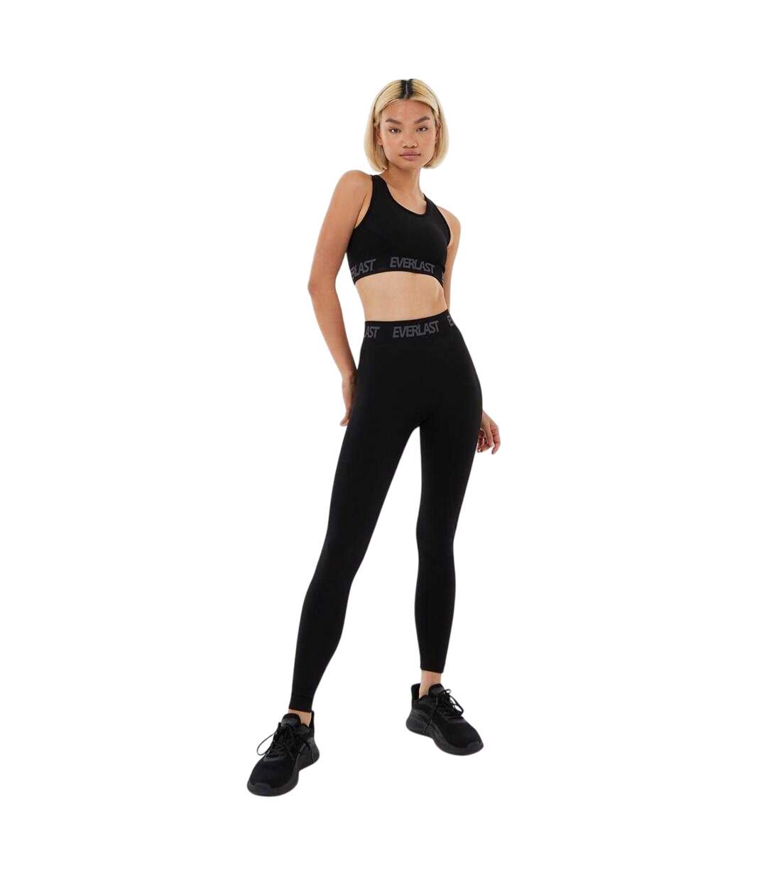 Legging Motif/style Logo Femme Noir Everlast-1