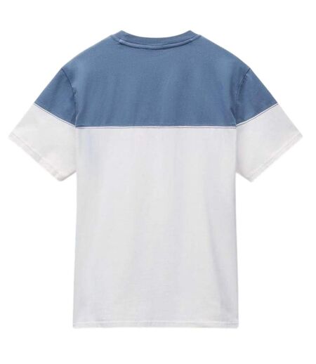 Mens Saturnia Geographic Crew Neck T-shirt White Blue Napapijri