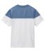 Mens Saturnia Geographic Crew Neck T-shirt White Blue Napapijri-2
