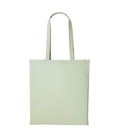 Plain Strong Shoulder Shopper Bag (Pastel MInt) (One Size)