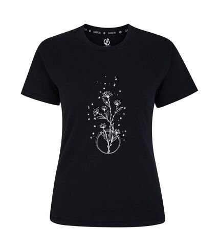 Womens/ladies tranquility ii flowers t-shirt black Dare 2B