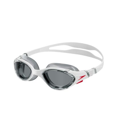 Speedo Mens Biofuse Swimming Goggles (White/Red/Smoke)
