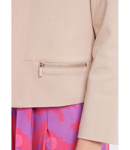 Veste courte zippée droite maille milano