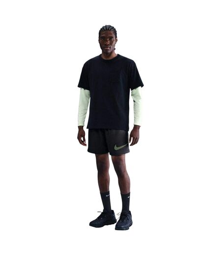Mens Club Woven Logo Shorts Anthracite Volt Nike