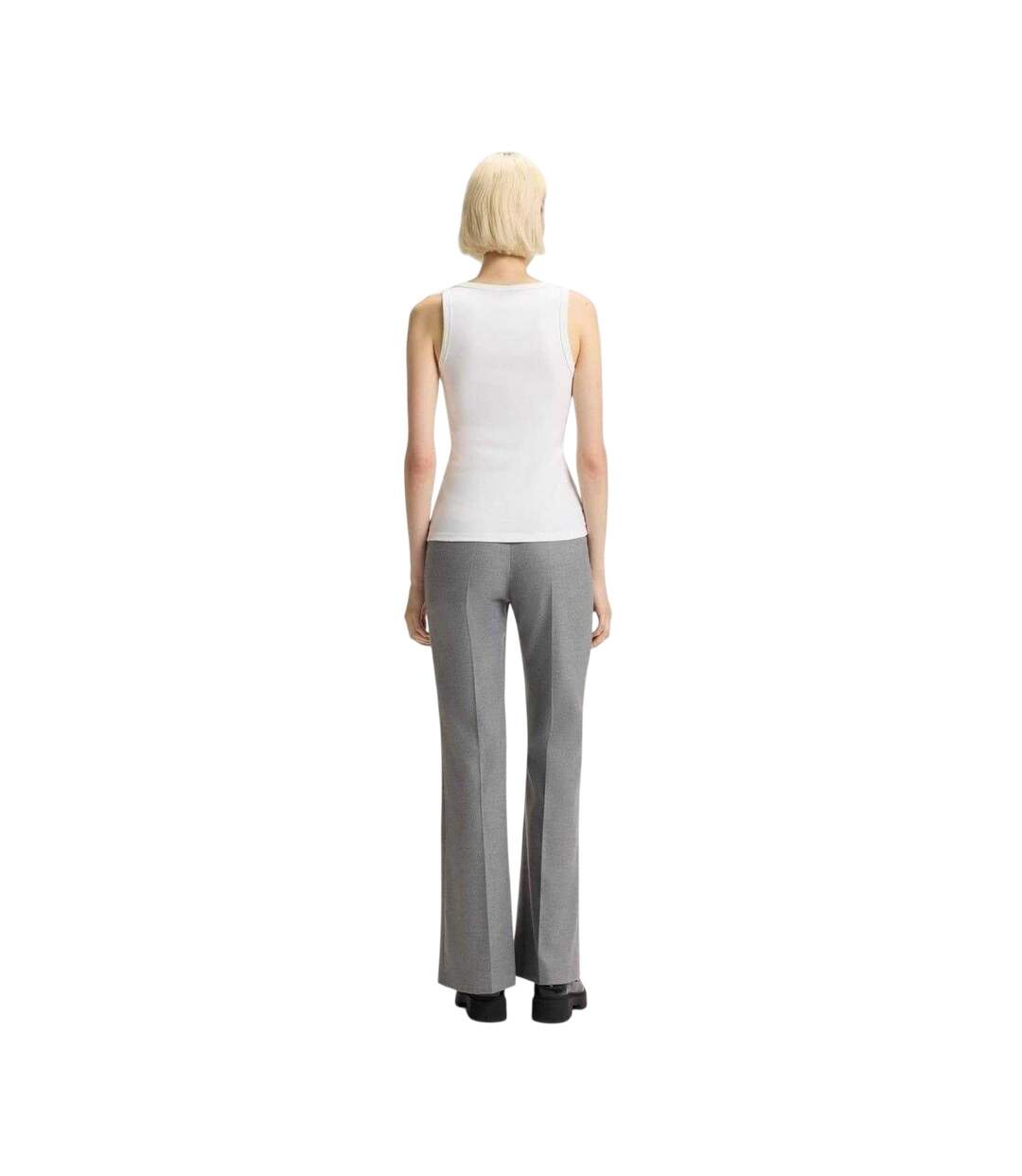 Débardeur Motif/style Logo Brodé Datamia Femme Blanc Hugo-3