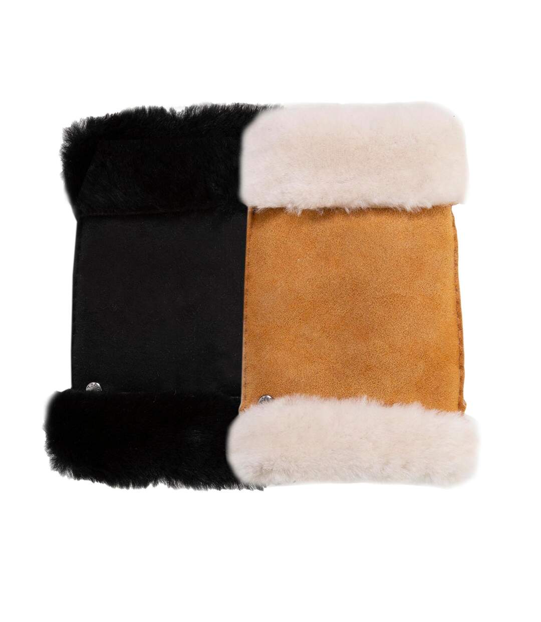 Isotoner Mitaines femme chauds et doux, en cuir de mouton retourné, et intérieur imitation fourrure-3