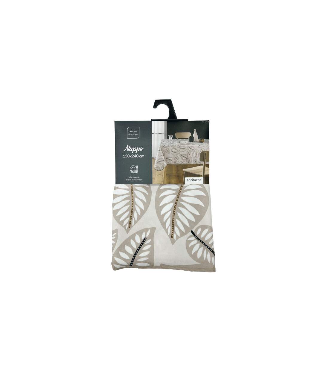Nappe Antitache Imprimé Alma 150x240cm Naturel-4