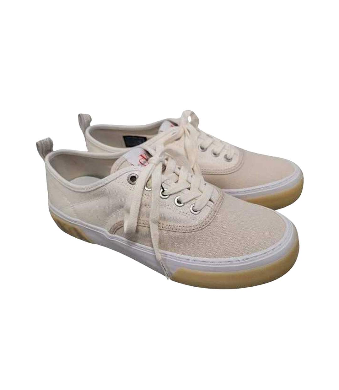 Baskets Motif/style Logo Femme Écru Calvin Klein-1