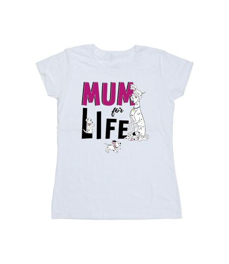 Disney T-shirt en coton Femmes/Dames 101 Dalmatians Mum For Life (Blanc) - UTBI23010