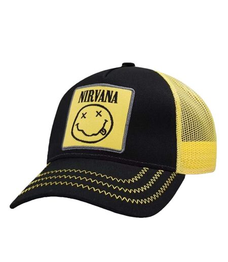 Nirvana Trucker Cap Black Yellow Amplified