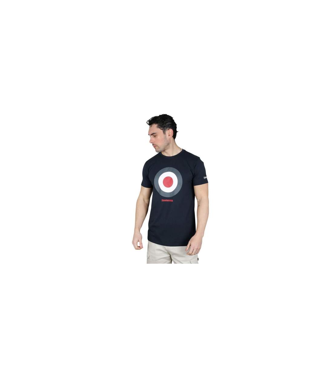 Mens Target Cotton T-shirt Navy Lambretta-1