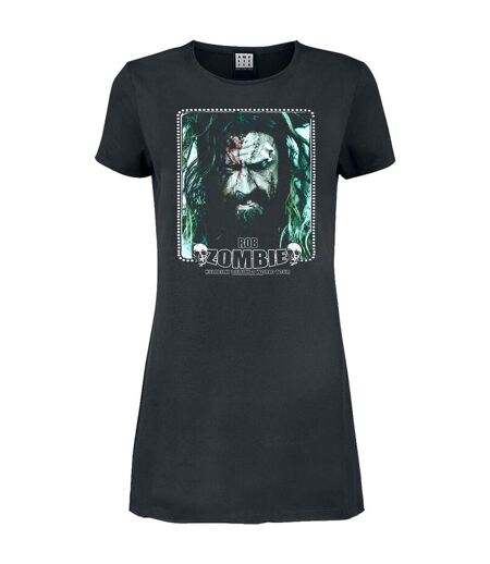 Robe t-shirt hellbilly femme charbon Amplified