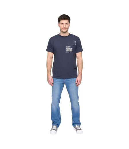 Mens Trentflax T-shirt Dark Navy Duck And Cover