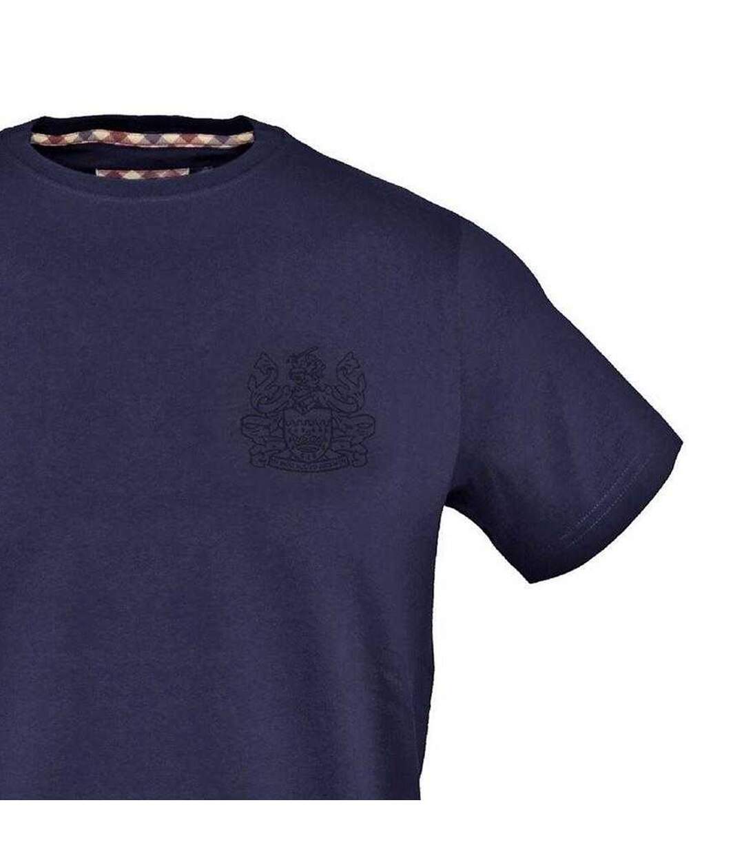 Mens Logo Cotton T-shirt Navy Aquascutum-3