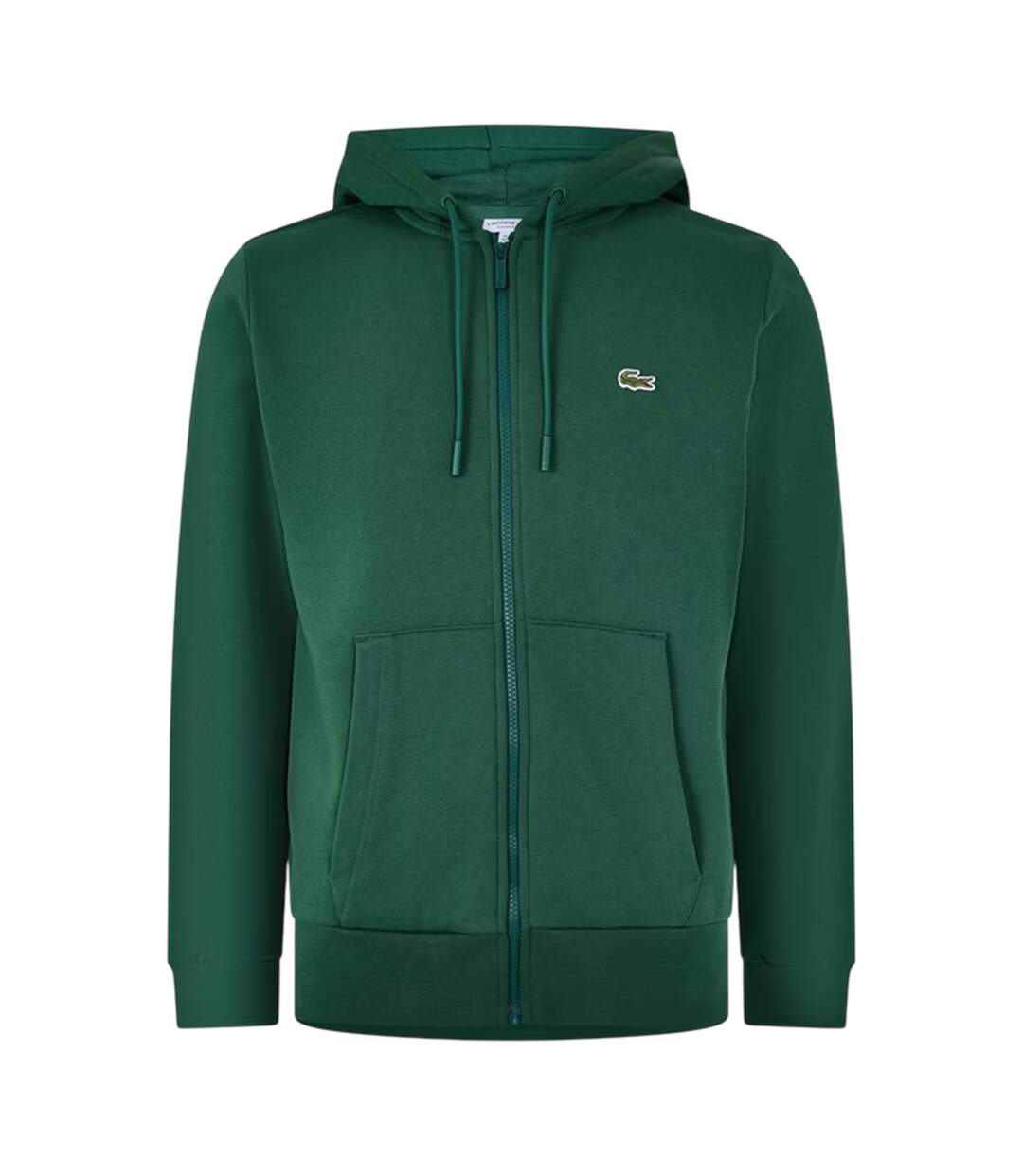 Mens Basic Logo Cotton Blend Full Zip Hoodie Green Lacoste-2