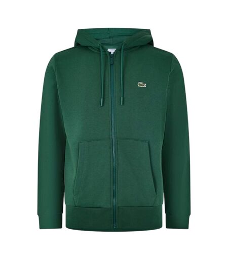 Mens Basic Logo Cotton Blend Full Zip Hoodie Green Lacoste