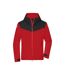 Veste Softshell Homme Noir Rouge Clair James And Nicholson-1