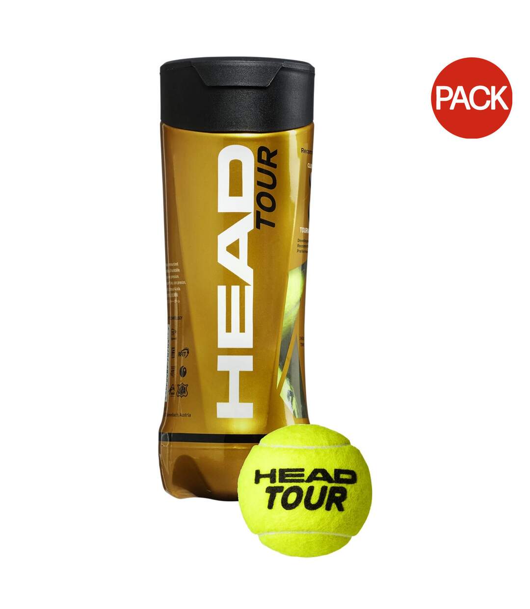 Balles De Tennis Tour Taille Unique Jaune Head-1