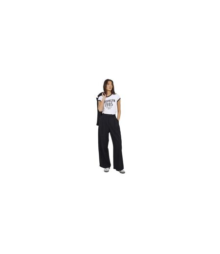 Womens/ladies Plain Suit Trousers Black Brave Soul