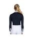 Womens/ladies Roslin Crystal Ruffles Show Shirt Navy Coldstream-2