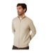 Mens Wynnstay Knitted Full Zip Cardigan Oatmilk Threadbare-2