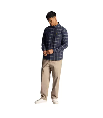 Chemise Style À Carreaux Homme Bleu Marine Lyle & Scott
