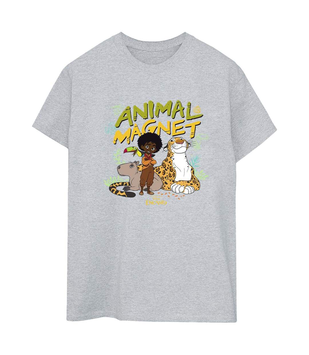 Disney Femmes/Les femmes Encanto Animal Magnet Cotton Boyfriend T-Shirt (Gris sportif) - UTBI22377-1