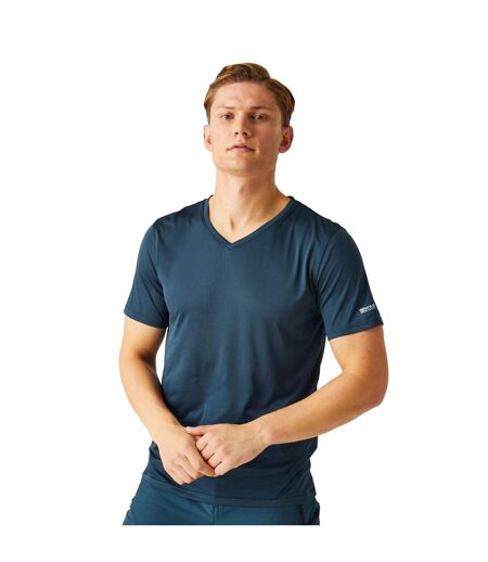 Mens Fingal V Neck T-shirt Moonlight Denim Regatta