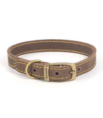 Ancol Timberwolf Leather Dog Collar (Sable) (5) - UTTL5200