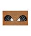 Hedgehog door mat 40cm x 70cm brown/black/white Groundsman-1