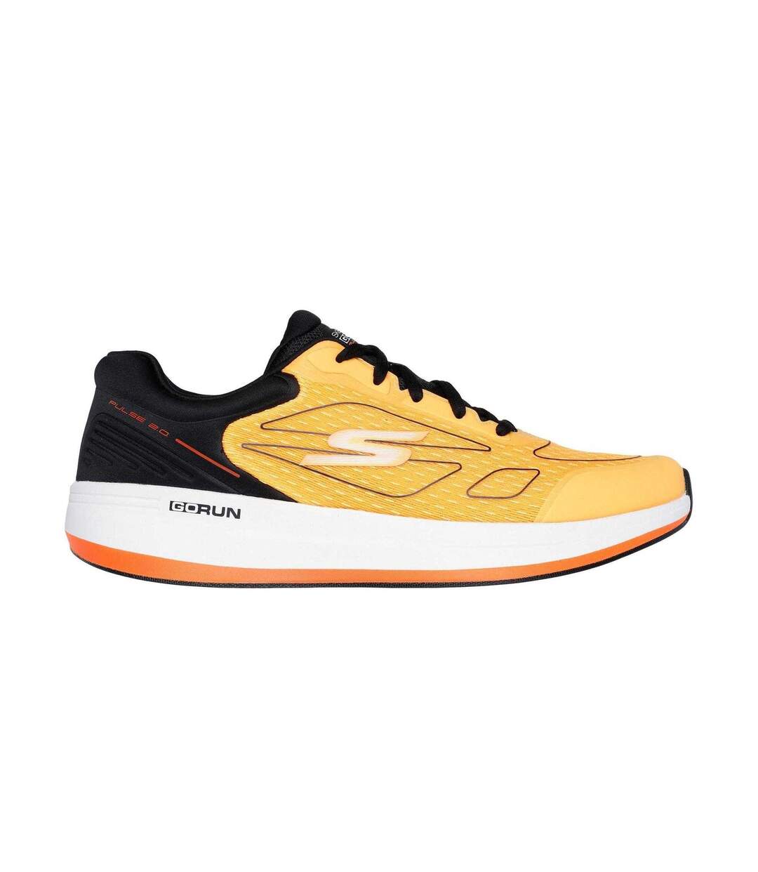 Mens Go Run Pulse Trainers Orange Skechers-1