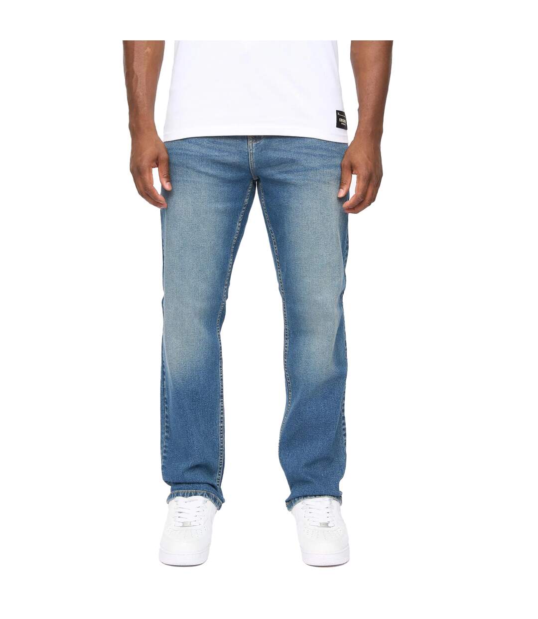 Jean Detendu Homme Bleu Crosshatch-2