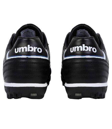 Mens speciali eternal team nt grain leather astro turf trainers black/white/royal blue Umbro