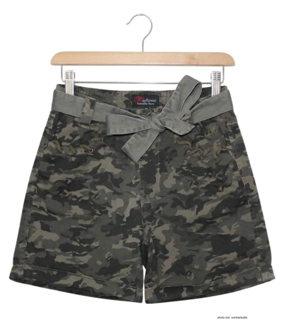 Short camouflage Femme MAYFLOWER MAXI1 : le style baroudeur chic à ceinture fantaisie-2