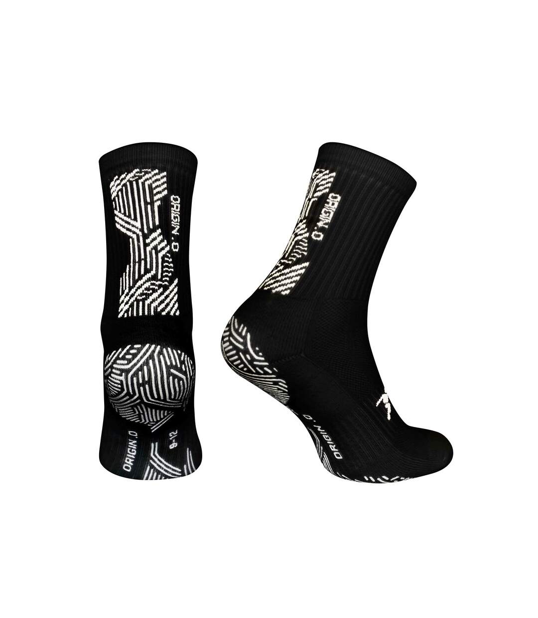 Unisex adult origin.0 gripped anti-slip sports socks black/white Precision