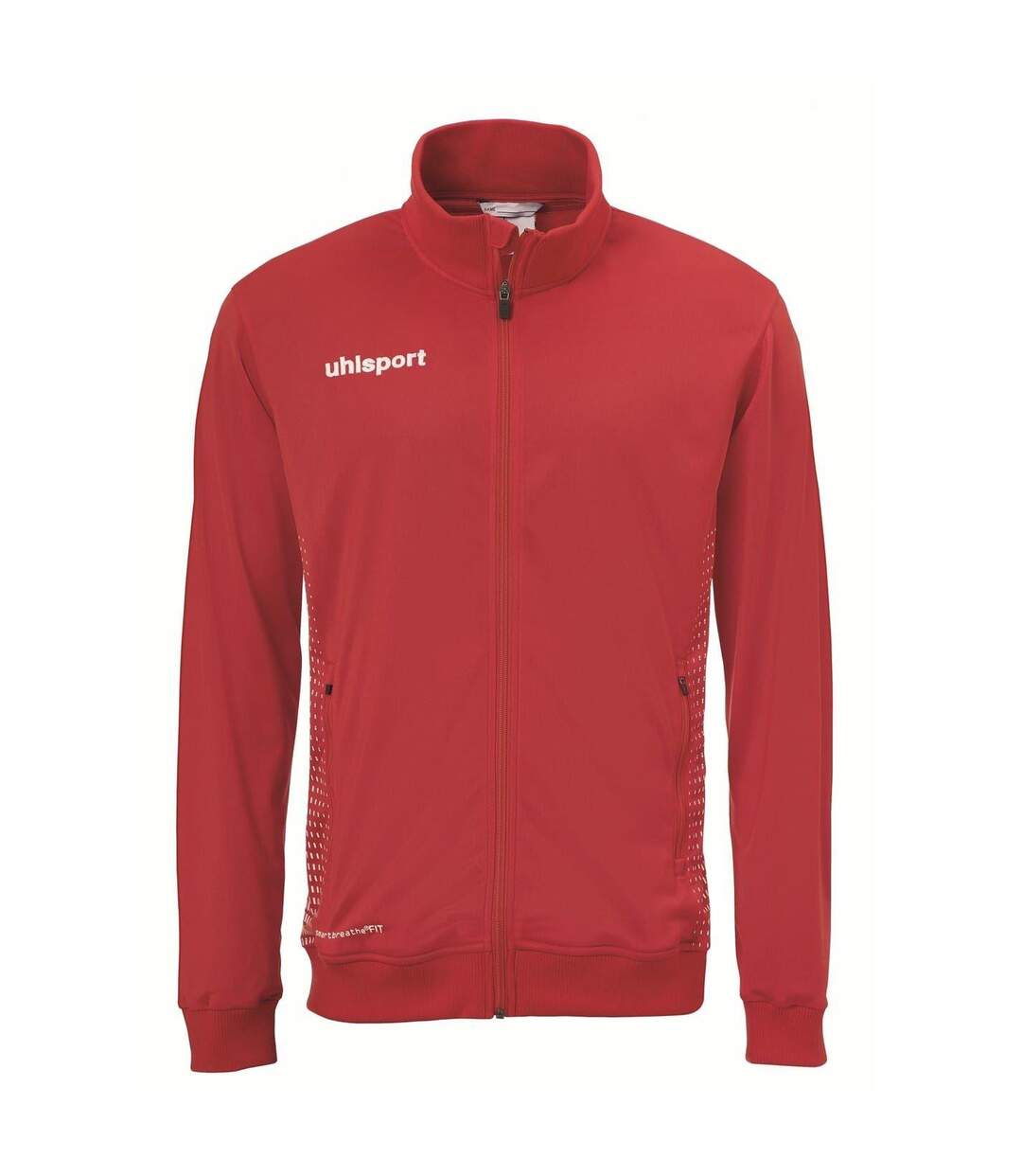 Mens Dotted Breathable Regular Track Jacket Red White UHL Sport-1