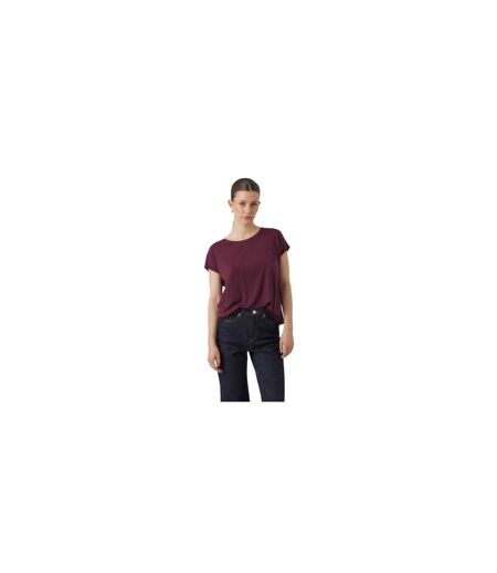 T-shirt Motif/style Uni Ava Femme Bordeaux Vero Moda