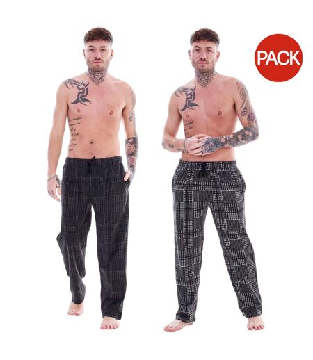 Pantalons De Détente Motif/style Pied-de-poule Homme Noir Gris Keanu
