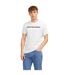 Lot De 3  T-shirts Motif/style Logo Homme Blanc Noir Bleu Marine Jack And Jones-1