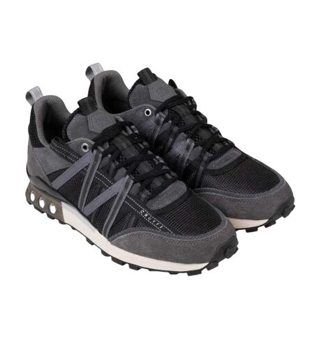 Mens Suede Hex-tech Trainers Black Grey Cruyff