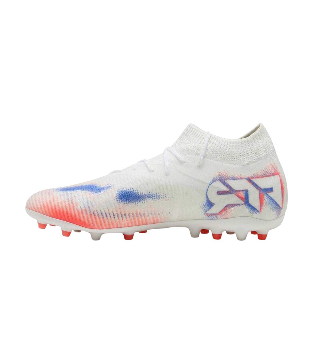 Mens Future 8 Match Flat Firm Ground Football Boots  White Puma-2