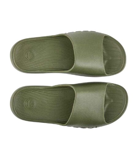 Mens Lou Minimalist Summer Flat Slides Green Coqui